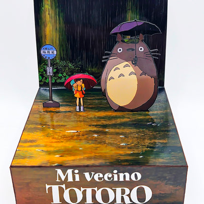 La parada bajo la lluvia - Mi Vecino Totoro