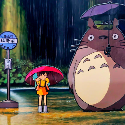 La parada bajo la lluvia - Mi Vecino Totoro
