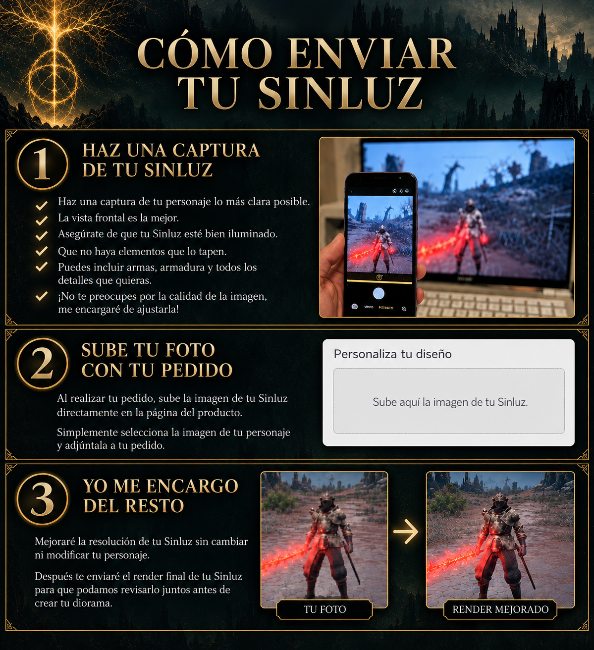 Elden Ring - Tu Sinluz en las Tierras Intermedias DISEÑO PERSONALIZADO